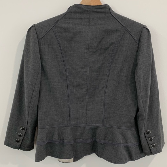 White House Black Market Gray Wool Blend Blazer 6 - Picture 2 of 8